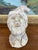 A hand-built studio ceramic sculpture depicting a whimsical male bust, likely created in the mid-20th century. This...