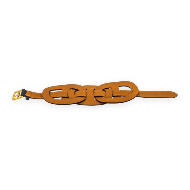 Black Hermès Fétiche Chaîne d'Ancre Leather Wrap Bracelet in Black Circa 2006 For Sale - Image 8 of 10
