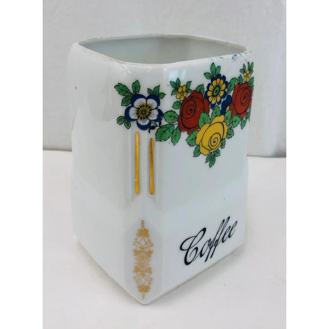 Victoria Hagan Antique Painted Porcelain Coffee Container For Sale - Image 4 of 10
