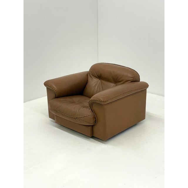 Animal Skin Vintage Camel Brown DS-101 Armchair from de Sede, 1970s For Sale - Image 7 of 18