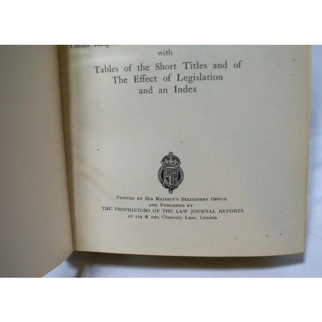 Antique Leather Marble Paper Public Acts Book 1944-45 London For Sale - Image 11 of 12