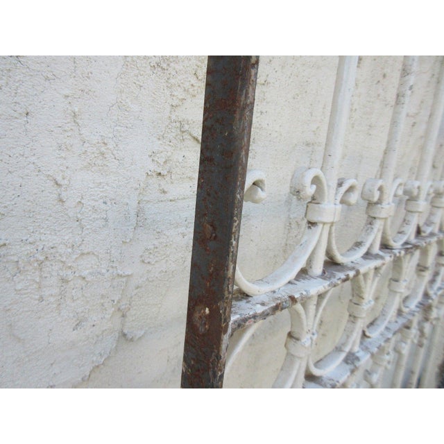 Metal Antique Victorian Iron Gate Window Garden Fence Architectural Salvage #838 For Sale - Image 7 of 7