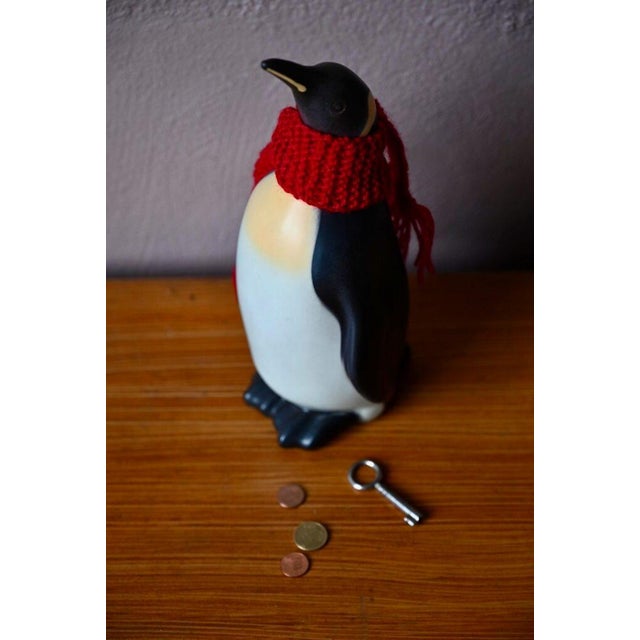 Textile Pondus the Penguin Piggy Bank by Knabstrup for Landsmandsbanken For Sale - Image 7 of 14