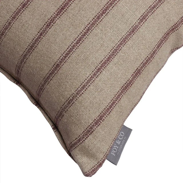 English Wexford Linen Stripe Cushion For Sale - Image 3 of 3