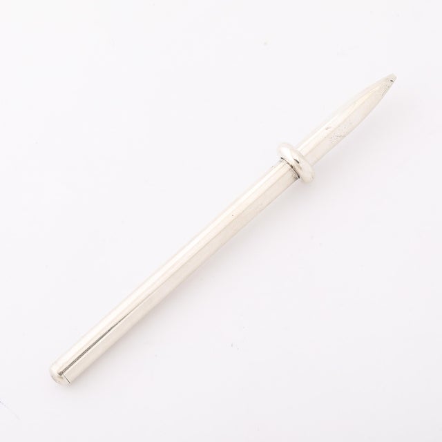 Rare Minimal Sterling Silver Ballpoint Pen, Tiffany & Co Signed Angela Cummings For Sale - Image 12 of 13
