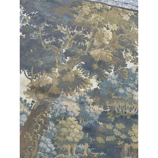 Vintage French Jacquard Tapestry with Verdure Motif in the style of Aubusson, 1960s For Sale - Image 6 of 18