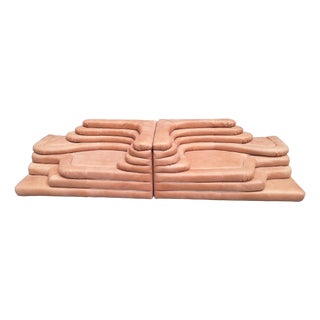Modern Model DS1025 Modular Sofa in Brown Leather by Ubald Klug for de Sede, 2000s, Set of 2 For Sale