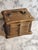 Vintage Wood and Cork Coaster Set with brass knobs on each drawer. This is a rustic mid-century modern unite with 8...