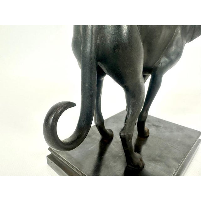 French Cast Iron Greyhound Figurine, 1900s For Sale - Image 14 of 17