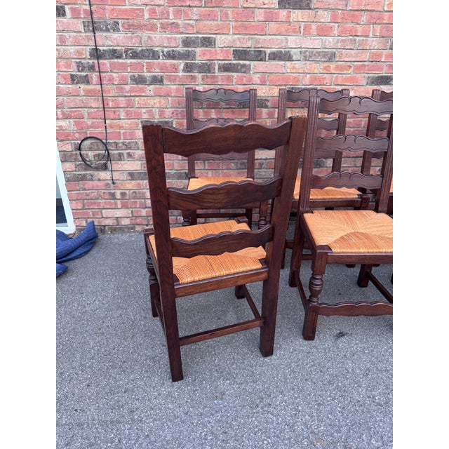 Wood French Chairs Set of 8 For Sale - Image 7 of 13
