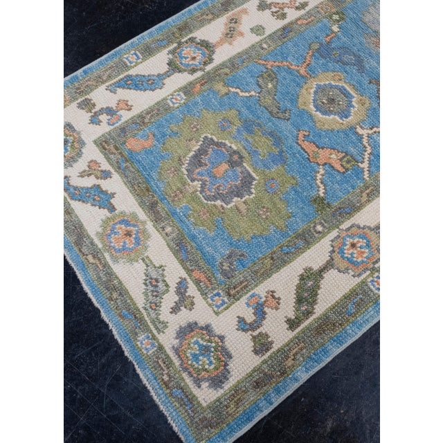 Turkish Oushak Rug 2'10" x 6'1" For Sale - Image 4 of 8