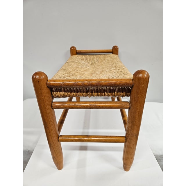 Danish Modern Rush Seat Footstool For Sale - Image 10 of 14