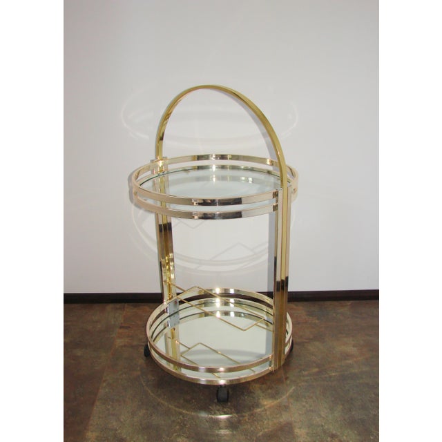 Modern Art Deco Mobile Drinks Trolley on Wheels, 1970s For Sale - Image 3 of 10