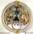 1980s Large Scale Vintage Round Gold Sculptural Hanging Wall Mirror For Sale - Image 5 of 13