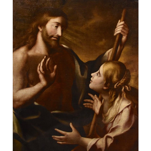 Circle of Carlo Cignani, Noli Me Tangere, 1650, Oil on Canvas For Sale - Image 11 of 11