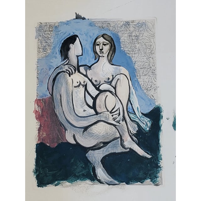 Abstract After Pablo Picasso - "Le Couple" Framed Collection Marina Picasso Lithograph For Sale - Image 3 of 5