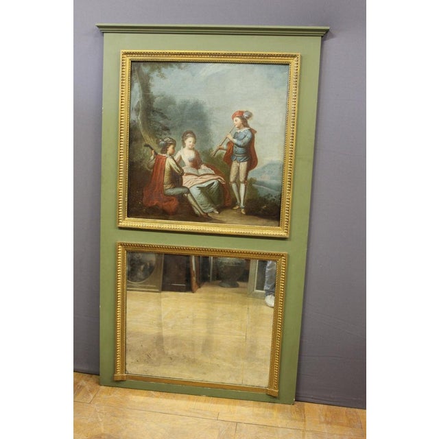 Louis XVI Artist, Scene of Musicians, 1880s, Trumeau Painting, Framed For Sale - Image 4 of 15