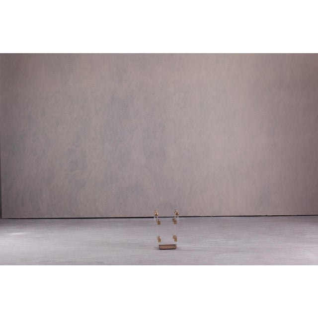 Vintage Acrylic and Brass Umbrella Stand from Fontana Arte, Italy 1970s For Sale - Image 3 of 9