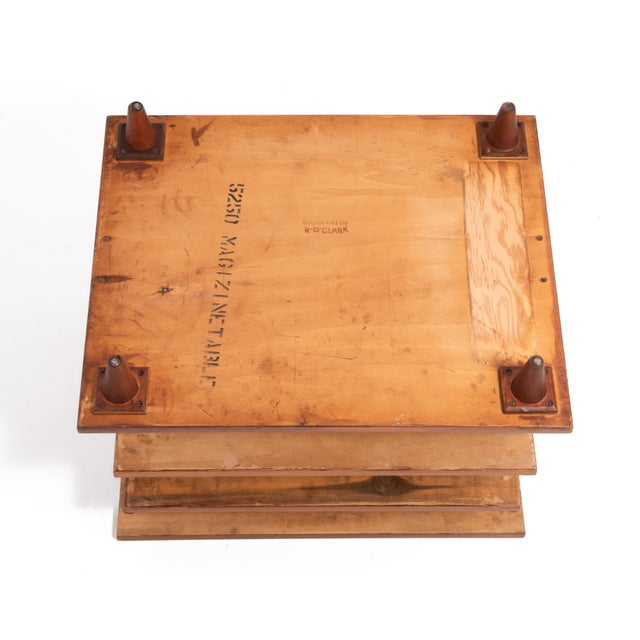 Mid Century Magazine Tree Table After Edward Wormley for Dunbar Four Shelves Unmarked For Sale - Image 12 of 12