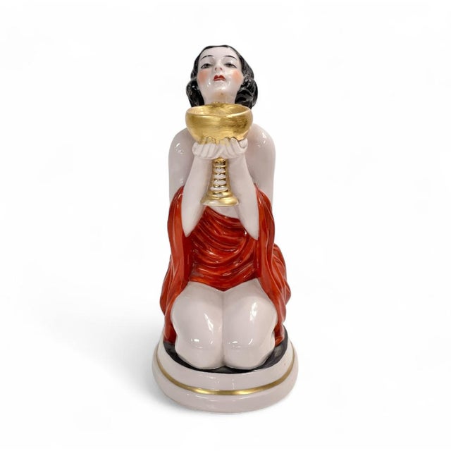 Art Deco Style Ceramic Table Lamp, 1940s For Sale - Image 4 of 11