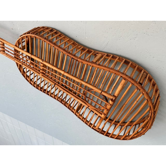 Vintage Bamboo Guitar Decoration, 1970s For Sale - Image 3 of 12