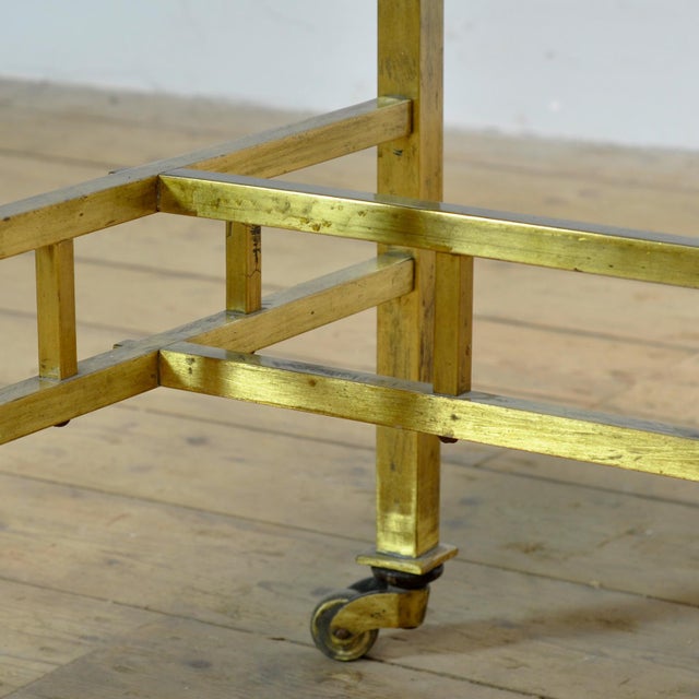 Small Brass Table with Marble Top, 1910s For Sale - Image 12 of 17