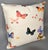 Belgium Textured Linen Butterfly Fabric Down-Filled Pillow Mid-Century Modern. Complete pillow, filled with flair down &...