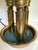 Vintage French Empire Revival Blue Tole and Brass Bouillotte Lamp For Sale - Image 9 of 14