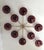 Italian midcentury flush mount with ten amethyst Murano glass shades carefully hand blown with bubbles inside the glass...
