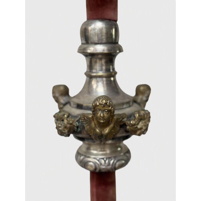 Baroque Monumental Reimagined Ecclesiastical Standard Incorporating an 18th Century Austrian Processional Finial For Sale - Image 3 of 13
