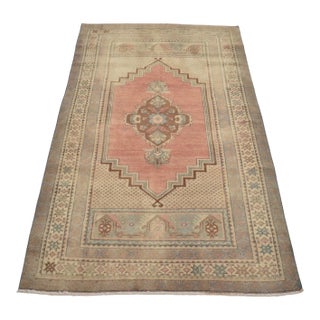 Vintage Small Oushak Carpet For Sale