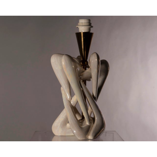 Italian Lamp in Glazed Ceramic For Sale - Image 6 of 11