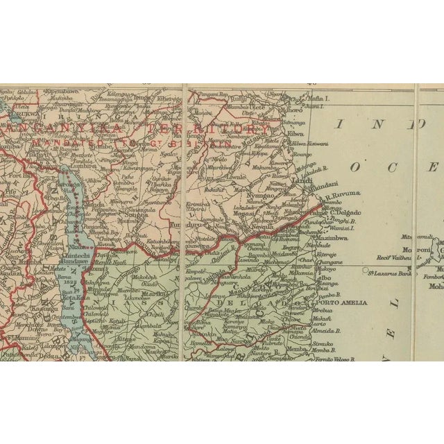 Paper Antique Map of British South Africa, 1920s For Sale - Image 7 of 10