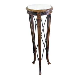 20th Century Regency Grosfeld House Marble Top Pedestal For Sale