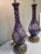 A Pair of 1940s Cut Crystal Amethyst Table Lamps For Sale - Image 4 of 9