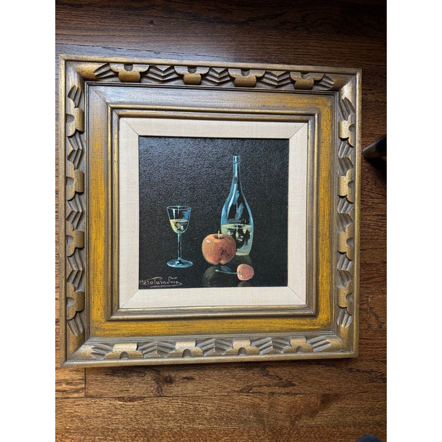 A matched pair of small still life oil paintings in the Spanish bodegón tradition, signed "Hero Paradiña" lower left. One...