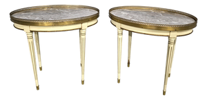 French Marble Side Tables, 1920, Set of 2