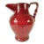 Large Oversized Vintage Italian Red Ceramic Twist Handle Pitcher Floor Vase For Sale