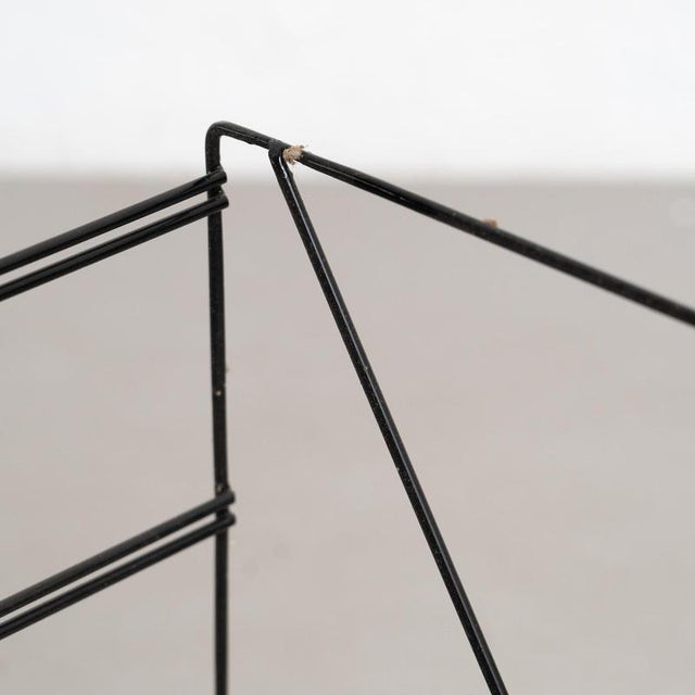 Mid-Century Modern Metal and Plastic File Rack attributed to Charlotte Perriand, 1950s For Sale - Image 13 of 17