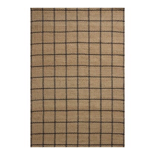 Chris Loves Julia x Loloi Fletcher Natural / Black 8'-6" x 11'-6" Area Rug For Sale