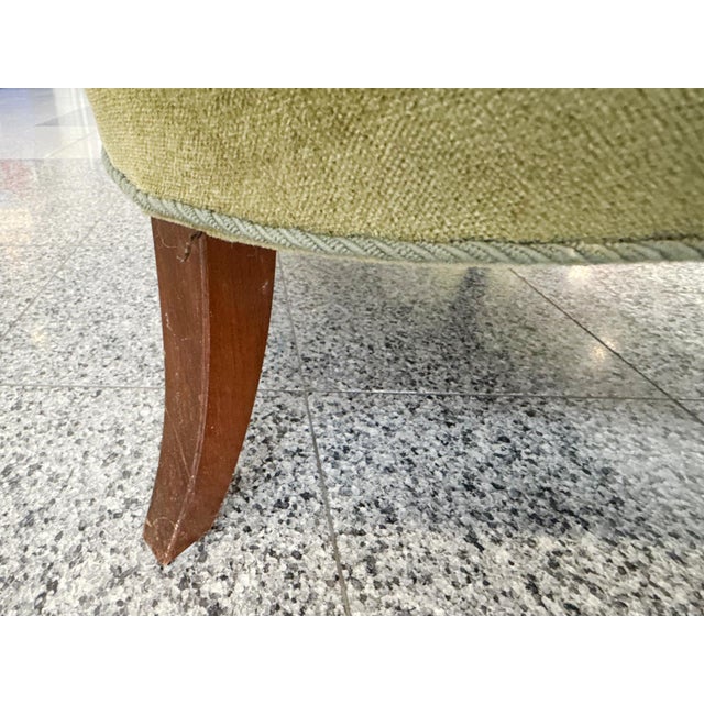 Danish Modern Mohair Wingback Armchair in the Style of Frits Henningsen For Sale - Image 13 of 15