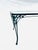 Vintage Chantilly Rose Wrought Iron Patio Table with texture glass top by Russell Woodard, Attributed. 60"L X 36"D X 29"H...