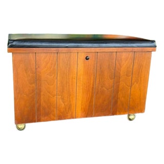 Mid Century Lane Record Storage Bench For Sale