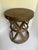 Vintage Hammered Brass X-Form Drum Stool With Riveted Details For Sale In Los Angeles - Image 6 of 11
