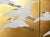 Goldenrod "Wave and White Herons" by Sekko, Heisei Era Japanese Byobu Screen For Sale - Image 8 of 18