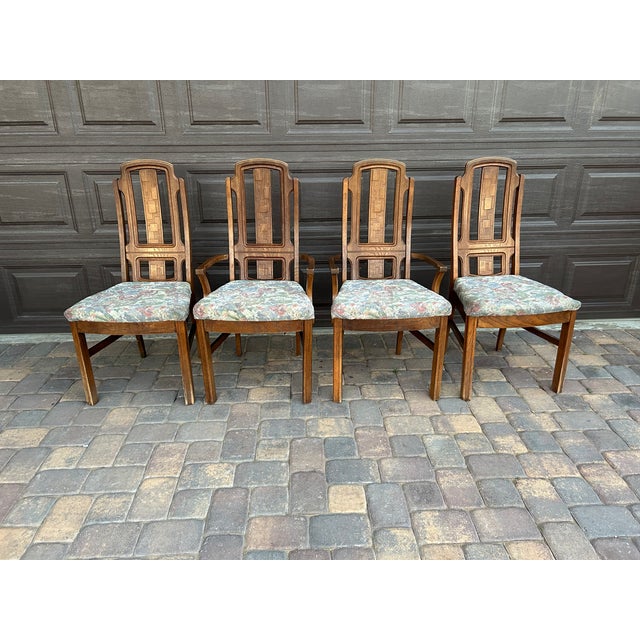 Broyhill Broyhill Premier Mid 20th Century Brutalist Style Dining Chairs For Sale - Image 4 of 12