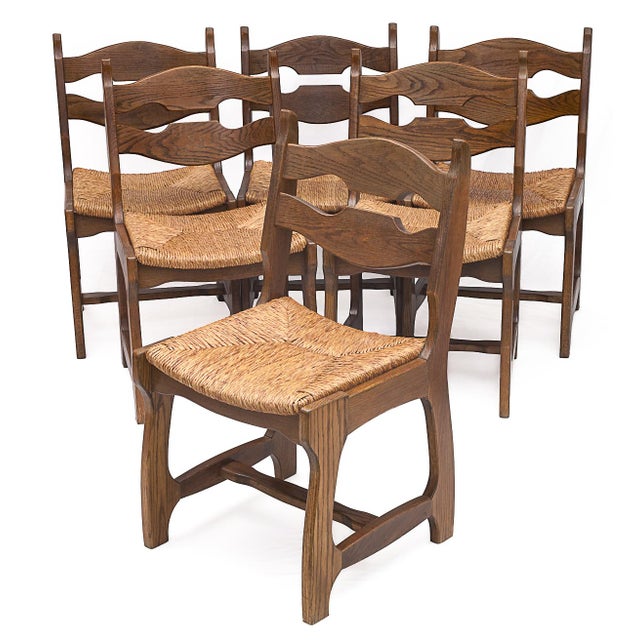 Chairs by Guillerme and Chambron, 1950s, Set of 6 For Sale - Image 11 of 11