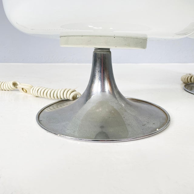 Silver Mid-Century Italian Mushroom Table Lamps attributed to Goffredo Reggiani for Reggiani, 1970s, Set of 2 For Sale - Image 8 of 14
