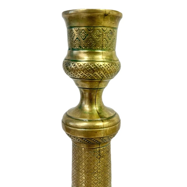 Early 19th Century French Bronze Empire Candlestick For Sale - Image 4 of 8