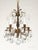 Offered for your consideration is an Antique Teeny Tiny Twinkling 5 Arm 5 Light Brass Cut Lead Crystal Chandelier. The...